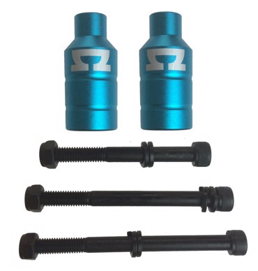 AO SCOOTERS Double Peg Kit incl. 3 bolts - Turqouise