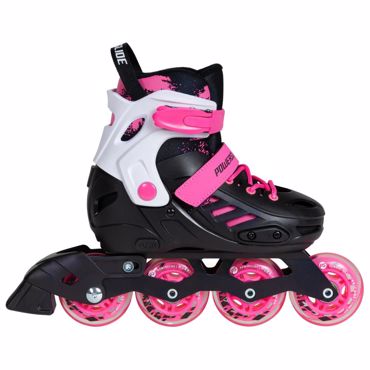 POWERSLIDE Khaan Junior SQD Pink Adj. inline skates - Black/White/Pink POWERSLIDE Khaan Junior SQD Pink Adj. inline skates - Black/White/Pink