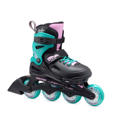 ROLLERBLADE Fury Adjustable Inline Skates - Black/Sea Green ROLLERBLADE Fury Adjustable Inline Skates - Black/Sea Green