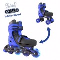 YVOLUTION Neon Combo 2 se 1 Afxomeioumena Inline/Roller Skates - Mple (29-33)