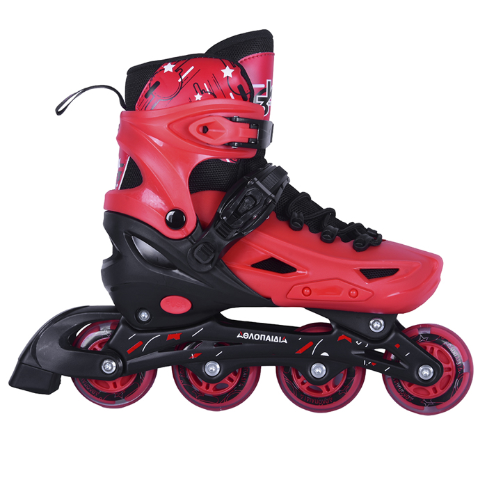 3K Afxomeioumena Patinia/Roller Skates/Pagpedila 3 se 1 - Kokkino