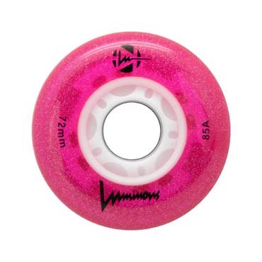 LUMINOUS Ροδάκια Led 72χιλ./85A - Γκλίτερ Ροζ