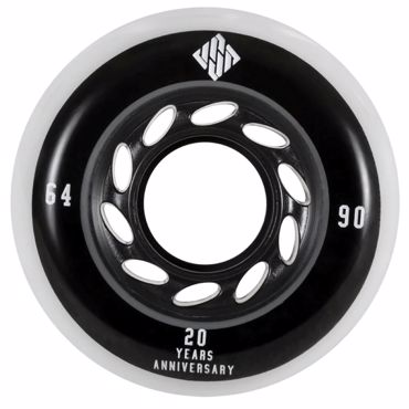 USD Team 64/90A Wheels - Black/White