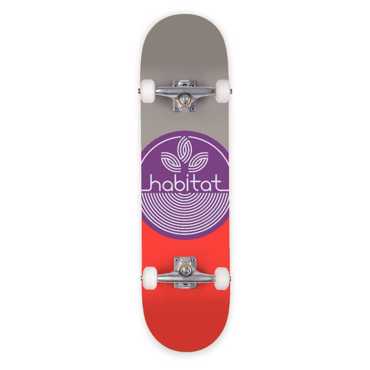 HABITAT Leaf Dot Complete Skateboard 8'' - Purple HABITAT Leaf Dot Complete Skateboard 8'' - Purple