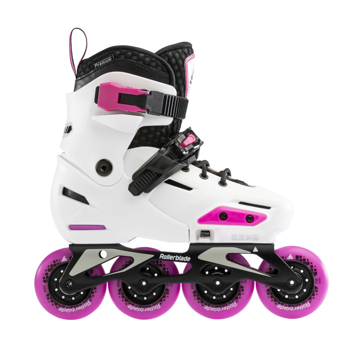 ROLLERBLADE Apex G Junior Adjustable Inline Skate - White/Pink ROLLERBLADE Apex G Paidika Ruthmizomena Patinia - Lefko/Roz