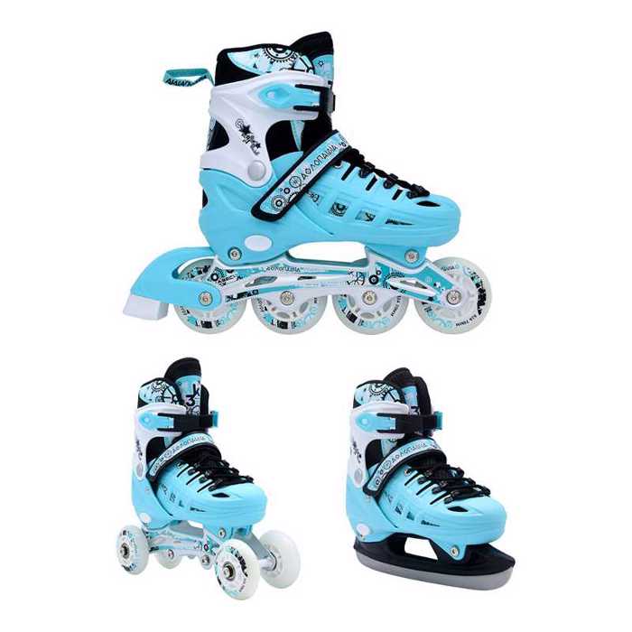 3K Afxomeioumena Patinia/Roller Skates/Pagpedila 3 se 1 - Menta