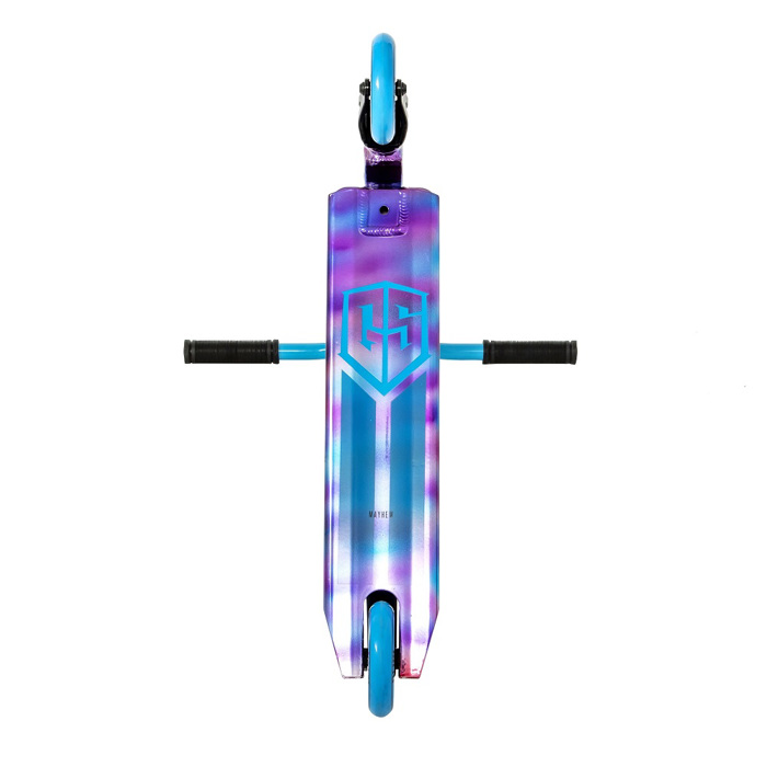 Grit Mayhem Scooter - Neo Painted/Blue Grit Mayhem Patini - Neo Painted/Blue