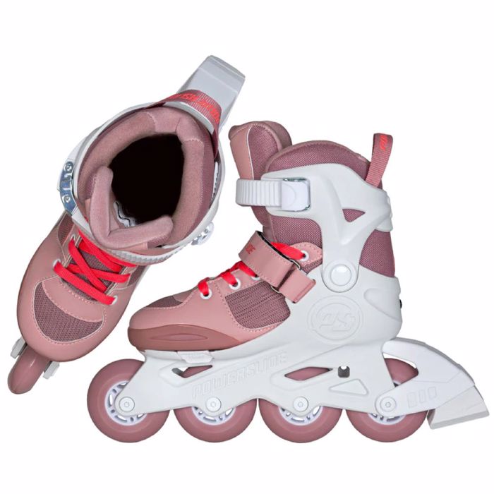 POWERSLIDE Rocket Pale Mauve adj. Inline Skates - White/Pink POWERSLIDE Rocket Pale Mauve adj. Patinia - Lefko/Roz