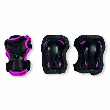 ROLLERBLADE Girls' Skate Gear Junior 3pcs - Black/Pink ROLLERBLADE Girls' Skate Gear Junior 3pcs - Black/Pink