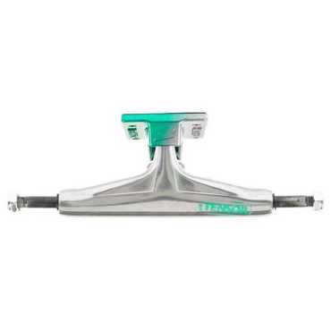 TENSOR Alum Stencil Mirror Trucks - Raw/Green Fade TENSOR Alum Stencil Mirror Trucks - Raw/Green Fade
