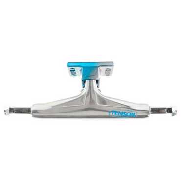 TENSOR Alum Stencil Mirror Trucks - Raw/Light Blue Fade TENSOR Alum Stencil Mirror Trucks - Raw/Light Blue Fade