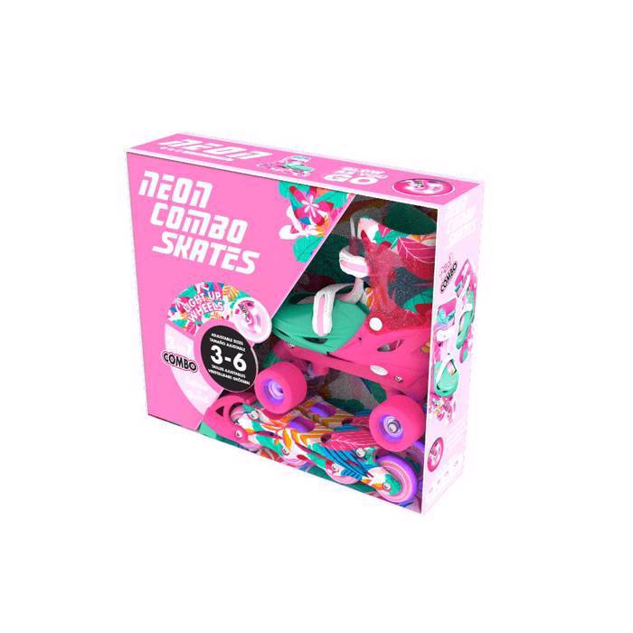 YVOLUTION Neon Combo 2 se 1 Afxomeioumena Patinia - Floral/Roz