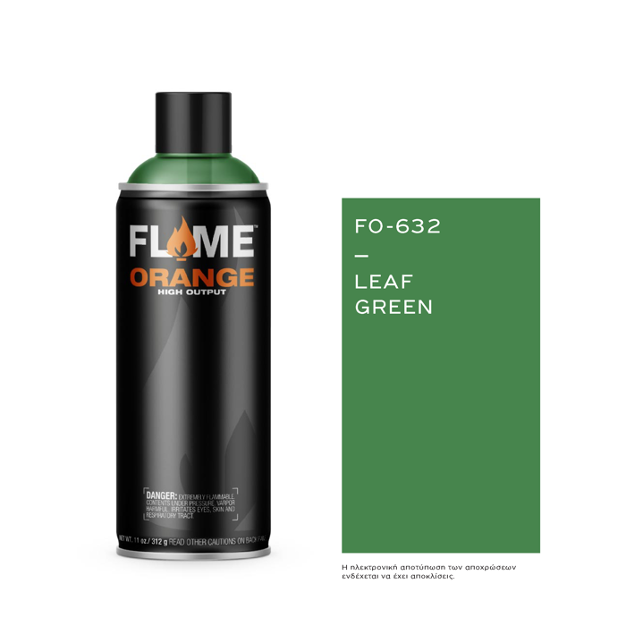 Spray Flame Orange 400ml, Leaf Green