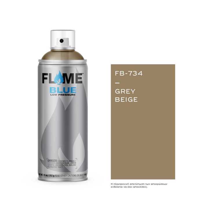 Spray Flame Blue 400ml, Grey Beige