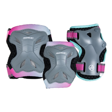 POWERSLIDE Kids Pro Girls Protection Set - Grey/Pink