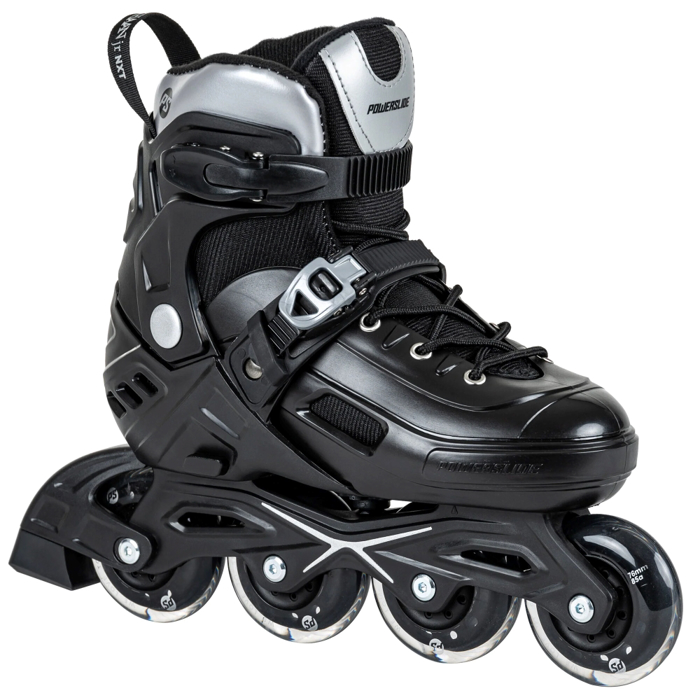 POWERSLIDE Khaan Junior NXT Black adj. Patinia Afxomeioumena - Mavro/Asimi
