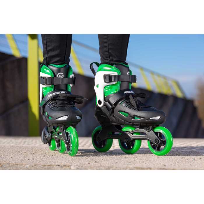POWERSLIDE Phuzion Universe Adjustable In-line Skates - Green POWERSLIDE Phuzion Universe Afxomeioumena Patinia - Prasino