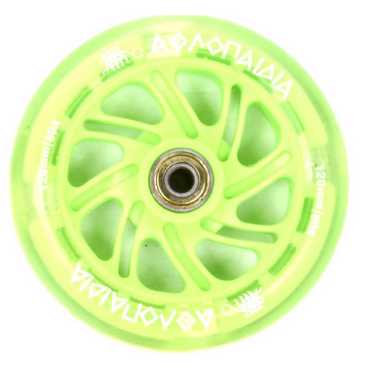 Αθλοπαιδιά Ροδάκι 120χιλ. Αυτοφωτιζόμενο με Ρουλεμάν για Πατίνι 61212, Πράσινο
