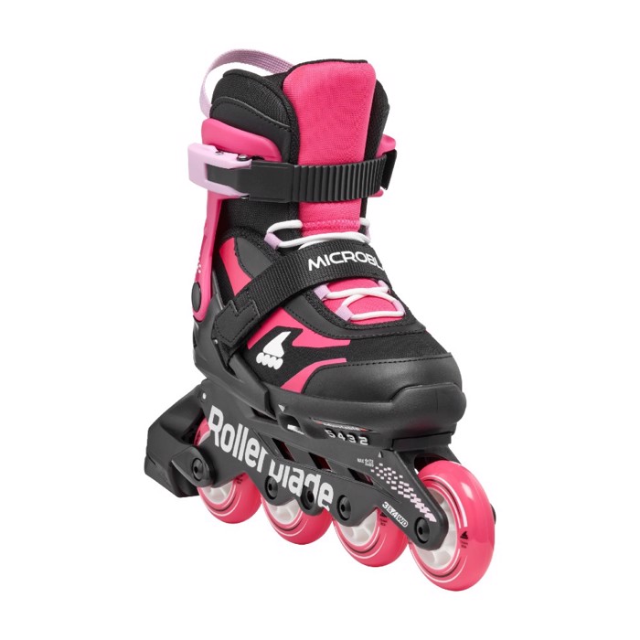 ROLLERBLADE Microblade Adjustable Inline Skates - Black/Pink ROLLERBLADE Microblade Afxomeioumena Patinia - Mavro/Roz