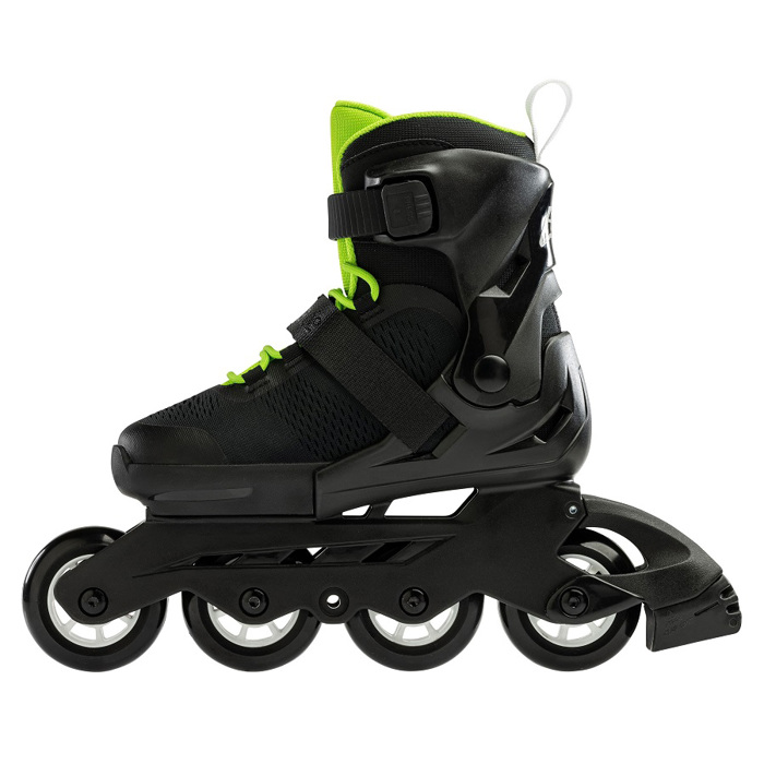 ROLLERBLADE Microblade Adjustable Inline Skates - Black/Green ROLLERBLADE Microblade Afxomeioumena Patinia - Black/Green