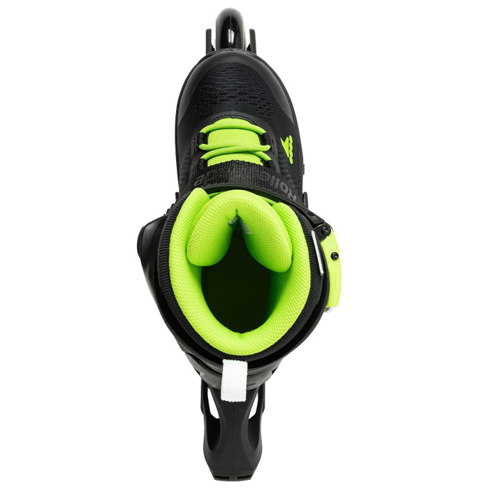 ROLLERBLADE Microblade Adjustable Inline Skates - Black/Green ROLLERBLADE Microblade Afxomeioumena Patinia - Black/Green