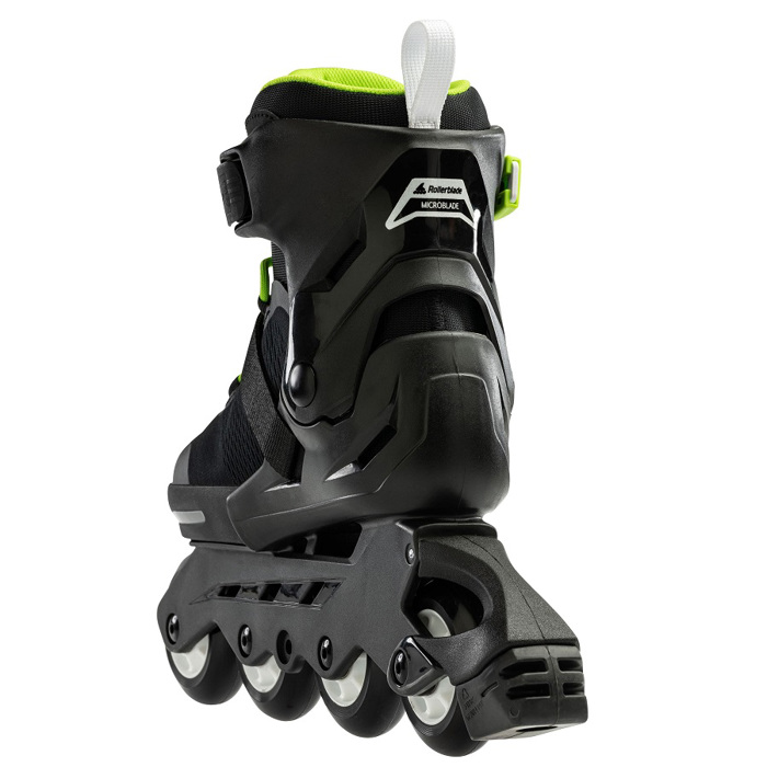 ROLLERBLADE Microblade Adjustable Inline Skates - Black/Green ROLLERBLADE Microblade Afxomeioumena Patinia - Black/Green